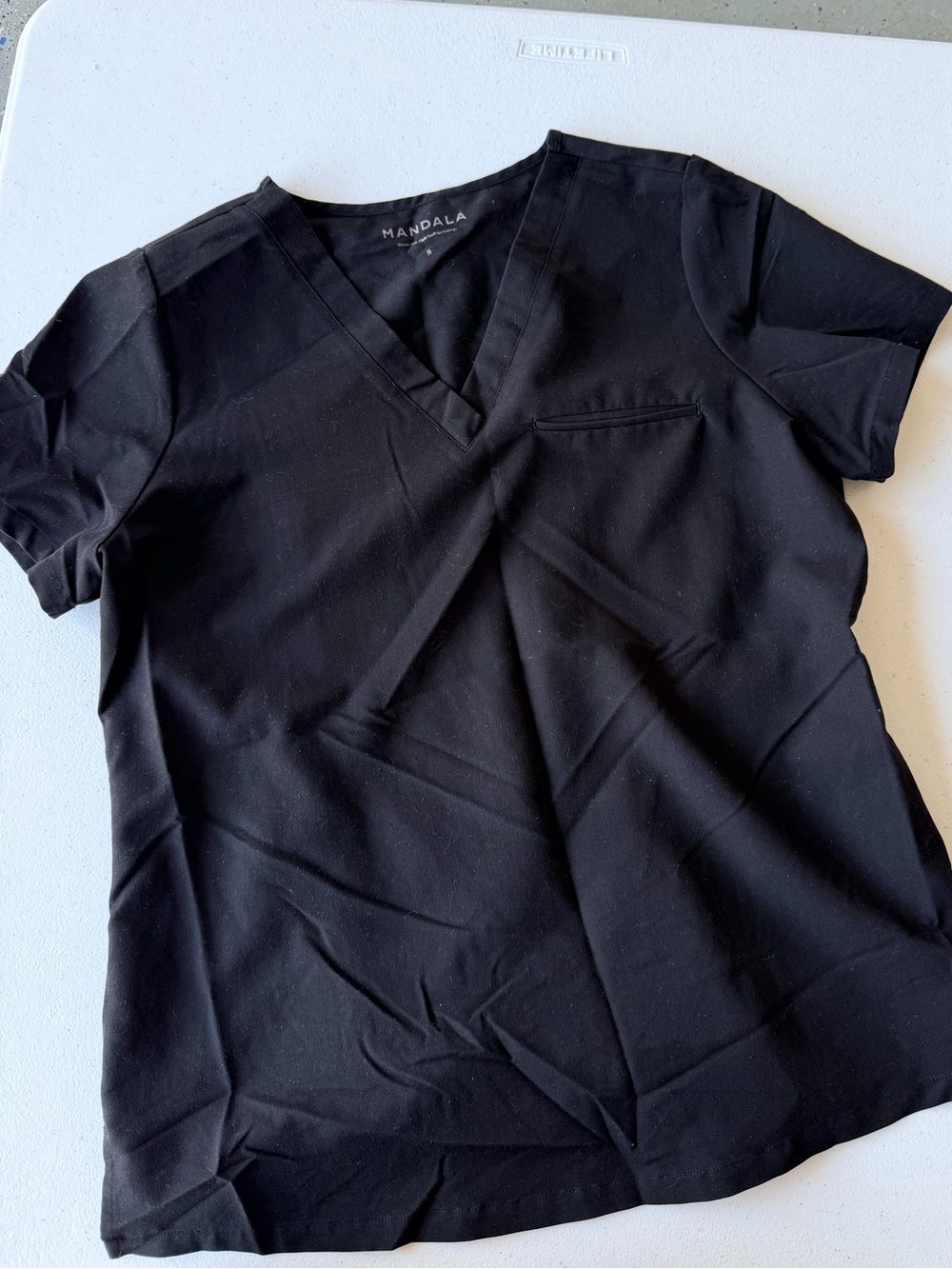 Mandela Black V-Neck Scrub Top/Bottom set